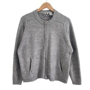 Vintage Zip Up Thick Raglan Knitted Sweater Cardigan